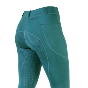 2024 Hot Selling Women High Quality Horse Riding <b>Equestrian</b> Silicone Riding Tights with Mobile phone pockets - Product Image 2