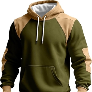 Veste à capuche d'hiver pour homme de qualité supérieure avec logo personnalisé, broderie OEM, manches longues, couleur unie, manteau d'extérieur 100% coton - Product Image 1