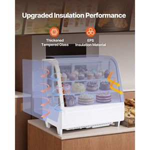 Vitrina Refrigerada Comercial para Mostrador, 3.5 Pies Cúbicos Enfriador de Pasteles de 2 Niveles con Iluminación LED - Product Image 6