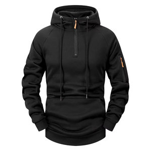 Nuevo Diseño Otoño Invierno Sudadera con Capucha Unisex Personalizada 100% Algodón Moda Casual Deportiva Retro Manga Larga con Cierre y Múltiples Bolsillos - Product Image 2