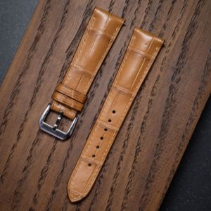 Luxury Alligator Skin Watch Band Tailored Scale Alignment For Elegant Dress Watches Luxury Timepiece Export In Bulk Wholesale - Product Image 3