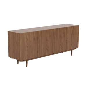 Commode en bois massif teck, meuble de rangement minimaliste, buffet autoportant en bois pour chambre à coucher et salon - Product Image 2
