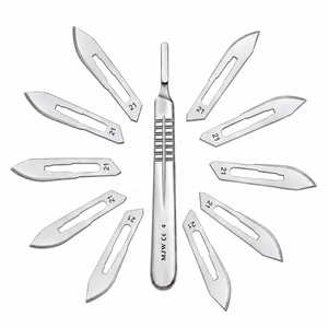 Manche de scalpel n° 4 avec lame n° 21 Couteaux à scalpel chirurgical en acier inoxydable, instrument médical chirurgical, CE ISO 13485 - Product Image 2