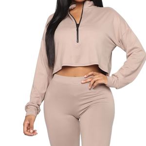 Conjunto de Sudadera y Pantalones Cortos de Yoga para Mujer de Alta Calidad, 100% Algodón, Transpirable, Ecológico, Ropa de Yoga para Fitness, Opciones de Tallas Grandes - Product Image 1