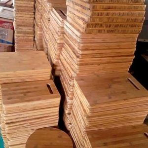 Planche à découper multifonctionnelle en bambou écologique durable, plateau de service pour préparation alimentaire, planche à découper en bois en gros - Product Image 2