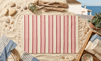 Cotton Handloom Floral Rug / Runner Washable & Reversible Backing Low Pile Indoor/Outdoor Use