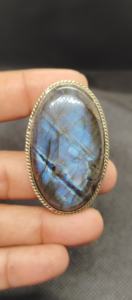 Nouvel Arrivage Cabochon rainuré en laiton et labradorite, magnifique pierre précieuse de guérison en cristal pour bijoux, pendentifs et breloques de mode - Product Image 4