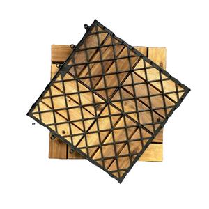 Dalles de terrasse en bois dur, bois d'acacia, revêtement de sol de patio à emboîtement - Product Image 1