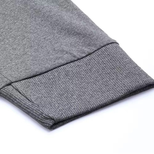 Men's Gray Elastic Waist Jogger Sweatpants With <b>Drawstring</b> And Side Pockets Casual Sport <b>Trousers</b> Breathable Fit Autumn Wear - Product Image 4