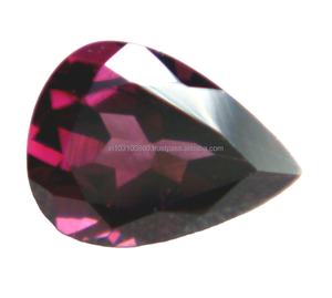 เบาะโกเมน Rhodolite ธรรมชาติลูกแพร์รูปไข่เพชรพลอยหลวมเหลี่ยมเพชรพลอยทำให้เป็นก้อนหินโกเมนสีชมพูเข้มตามธรรมชาติ - Product Image 1
