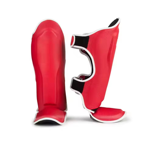 Protège-tibias en cuir rembourrés pour MMA, protection du cou-de-pied, respirants, professionnels, pour entraînement intensif de kickboxing, arts martiaux, protège-jambes de karaté - Product Image 1