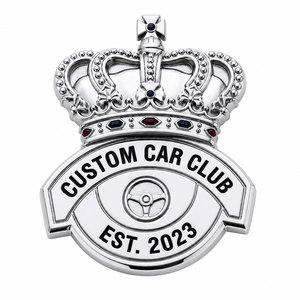 Custom 3D Metal Grille and Hood Emblem Badge — Zinc Alloy Die Cast, Chrome or Matte Black Finish, Self-Adhesive, OEM Wholesale - Product Image 3