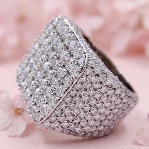 Anillo de Lujo Hip Hop con Diamante Moissanite VVS, Plata de Ley 925, Bañado en Rodio, Engaste Pavé, Unisex, para Regalo - Product Image 2