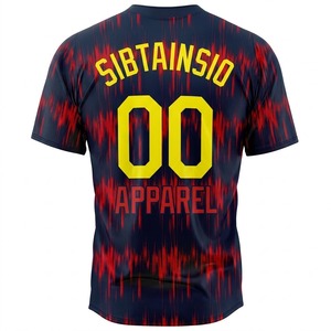 Camisetas de Béisbol Sublimadas de Manga Corta para Exteriores, Uniformes Personalizados con Botones, Jersey de Béisbol - Product Image 3