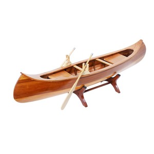Modelo de canoa india de madera hecha a mano, decoración náutica para hotel, oficina, hogar y regalo - Contacto para venta al por mayor - Product Image 2
