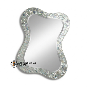 Espejo de Pared Cuadrado de Lujo, Hecho a Mano con MDF, Estilo Art Deco, Decoración Ecológica para Bodas, Decoración Premium para el Hogar - Product Image 1