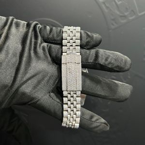 Reloj de Diamantes Cultivados en Laboratorio Personalizado de Alta Calidad Estilo Hip Hop para Hombre, Reloj de Diamantes VVS para Regalo - Product Image 6