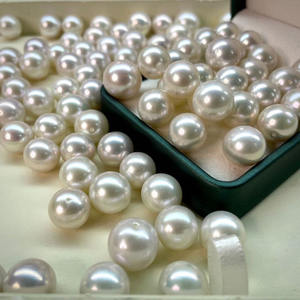 Kit de Perlas de Agua Dulce para Manualidades, Perlas Blancas Redondas sin Pulir para Colgante o Anillo, Partículas Impecables, Perlas Sueltas - Product Image 2