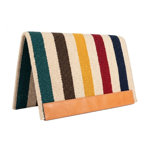 Saddle <b>Blanket</b> 100% New Zealand wool 32X64 stripped Casa Zia Sandwich saddle <b>blanket</b> for horse riding sports and training - Product Image 5