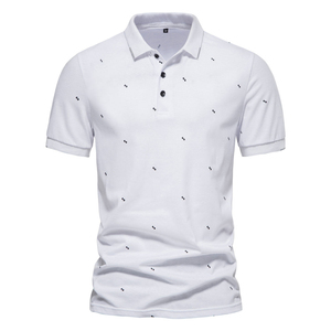 Chemise Homme Slim Fit à Manches Courtes avec Logo Imprimé sur le Devant, Écologique et de Marque, en Tissu Tricoté Spandex/Polyester - Product Image 6