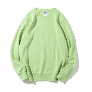 Sweat-shirt unisexe à col rond surdimensionné en molleton, couleur unie, coupe classique, pull tricoté décontracté, respirant, polyester/coton, pour l'hiver - Product Image 5
