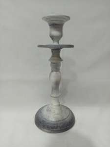 Porte-bougie vintage en métal argenté, finition antique, support décoratif pour bougie, pour la décoration de la maison, au prix de gros - Product Image 5