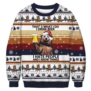 <b>Christmas</b> Llama Santa Sweatshirt Unisex Sublimation Holiday Pullover - Product Image 3