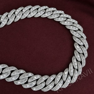 Cadena Cubana de Oro Sólido de 14K con Moissanita VVS de Laboratorio de 22MM, Joyería Hip Hop para Hombre, Collar de Moda con Certificación IGI - Product Image 6