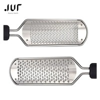 Râpe à pieds professionnelle en acier inoxydable pour pédicure, éliminateur de callosités, grand format, en sachet OPP