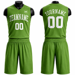 Uniforme de Baloncesto Verde Estampado de Micah Corporation 2026 - Conjunto de Camiseta y Pantalones Cortos de Malla Transpirable, Secado Rápido y Absorción de Humedad - Product Image 1