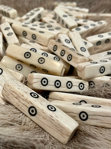 Handmade Bone <b>Dice</b> <b>Set</b> – Viking Dot D6, Medieval Gaming (Qty 5) - Product Image 2