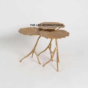 High Grade Gold Plated Prime Quality Metal Made Leaves Designer Elegant Look <b>Nesting</b> And Coffee <b>Tables</b> In Impressive Price - Product Image 1