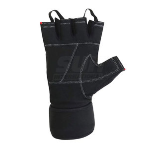 <b>Training</b> Breathable Lightweight Leather Half Finger Unisex Gym <b>Gloves</b> Support for <b>Weight</b> Lifting Eco-Friendly - Product Image 4