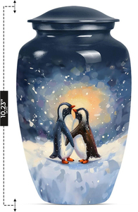 Urna Funeraria Artesanal de Diseño Moderno Americano para Adultos, Hermosa Urna Conmemorativa Azul para Entierro, Capacidad de 200 Pulgadas Cúbicas - Product Image 2