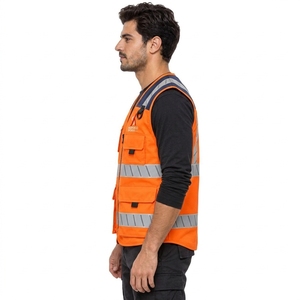 Chaleco de Seguridad para Hombre, Chaleco de Trabajo Reflectante, Diseño de Alta Visibilidad, Material Transpirable y Ligero, Ajuste Cómodo, Ropa de Trabajo para Exteriores, OEM - Product Image 4