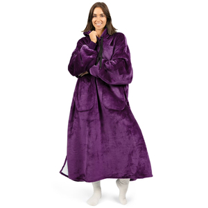Everglide Corporation Women's Oversized Winter Spring Autumn Wearable <b>Blanket</b> Hooded Sweatshirt Soft Sherpa Lined Solid <b>Hoodie</b> - Product Image 4