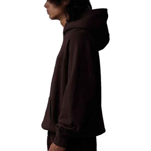 Sweat à capuche unisexe en molleton de coton premium avec logo personnalisé en strass imprimé sur le devant, streetwear, hiver, éco-responsable, fabricant OEM - Product Image 2