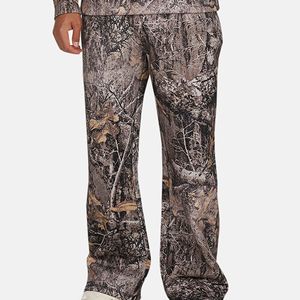 Men's Camouflage Print Sweatpants Elastic Waist Casual Loose Fit Breathable <b>Polyester</b> <b>Joggers</b> Autumn Style - Product Image 4
