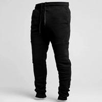 Pantalon de jogging décontracté pour homme en molleton 100 % polyester, taille élastique avec cordon de serrage, respirant, séchage rapide, poids moyen, tricoté