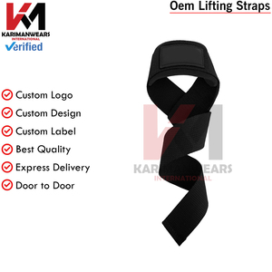 Sangles de levage robustes pour hommes et femmes, support de poignet pour la musculation, soulevé de terre, haltérophilie, fournisseur OEM - Product Image 4