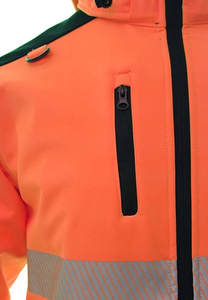 Chaleco de Seguridad de Alta Visibilidad en Color Naranja, Material Poliéster, con Certificación de Aprobación - Product Image 2