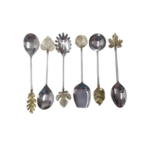 Autumn Leaf <b>Serving</b> <b>Spoon</b> Cutlery Decorative Metal <b>Serving</b> <b>Spoons</b> for Dining Table Kitchen Gifting - Product Image 1