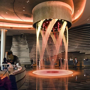 Fuente de Agua Digital Circular con Cortina de Agua, Moderna, de Acero Inoxidable, con LED, Fácil de Instalar, Decoración para Exteriores - Product Image 3