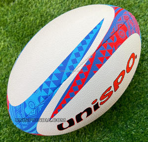 Training Rugby Ball Made of Syn Rubber with Pimpled Grip, Made As <strong>Per</strong> IRB <strong>Specs</strong>, Fully Hand Sewn Fitted with Bladder