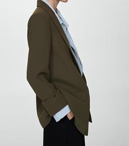 Wholesale Fashion Spring Autumn Ladies Blazer Suit Elegant Solid Color Lapel Collar Slim Fit Jackets <b>Office</b> Blazer for Women - Product Image 6