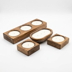 Wholesale Luxury Amethyst Crystal Infused Wooden Dough Bowl <b>Candle</b> 3-<b>Wick</b> Natural Soy Wax Aromatherapy <b>Candle</b> For Home Decor - Product Image 6