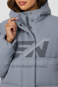 Abrigo Acolchado de Invierno Extra Grande, Unisex, con Capucha, Impermeable, Transpirable, Ecológico, Personalizado, de Nailon Oxford con Cierre, Color Sólido - Product Image 3