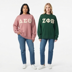 Sweat-shirt oversize pour femme à col montant avec applique florale et lettre AO, en coton tricoté violet, pour un look décontracté d'automne - Product Image 3