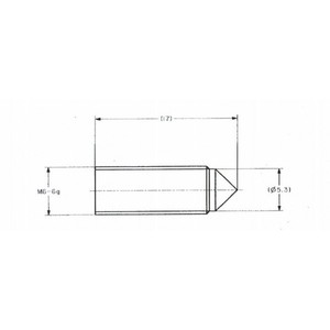 Vis filetée FD (DD) selon dessin M6 x 16, acier brillant 4.8 sans bille en aluminium, sans bague céramique - Product Image 4
