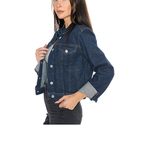 Vestes en jean longues tissées 100 % haute qualité pour femmes, style décontracté, vêtements d'extérieur en jean, veste d'hiver boutonnée, coupe oversize, fournisseur Pakistan - Product Image 4